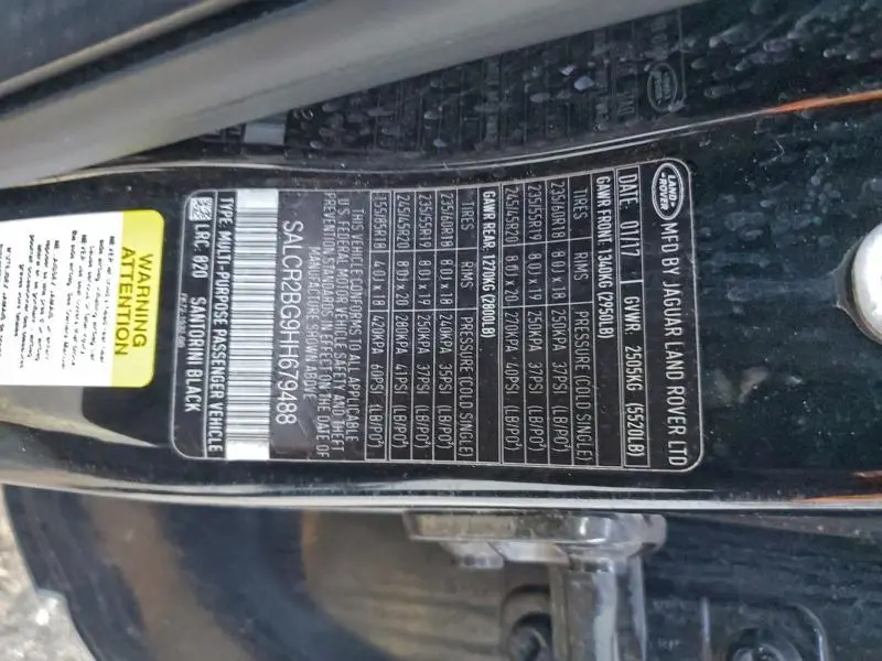 2017 LAND ROVER DISCOVERY SPORT HSE  