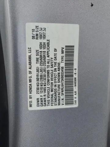 2019 HONDA ODYSSEY EXL  