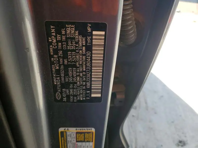 2018 HYUNDAI TUCSON VALUE  