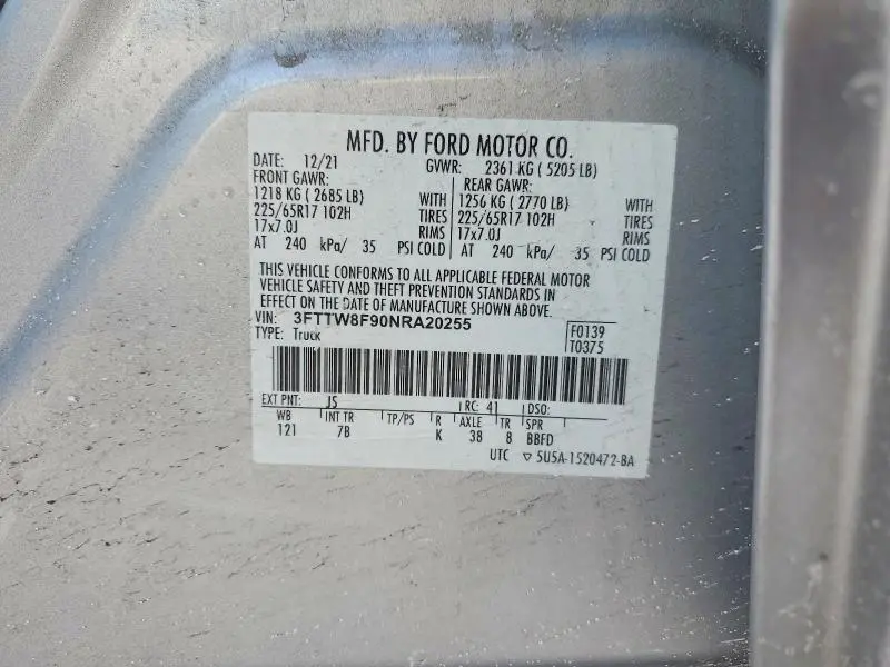 2022 FORD MAVERICK XL  