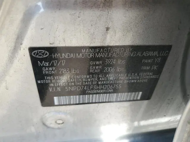 2017 HYUNDAI ELANTRA SE  