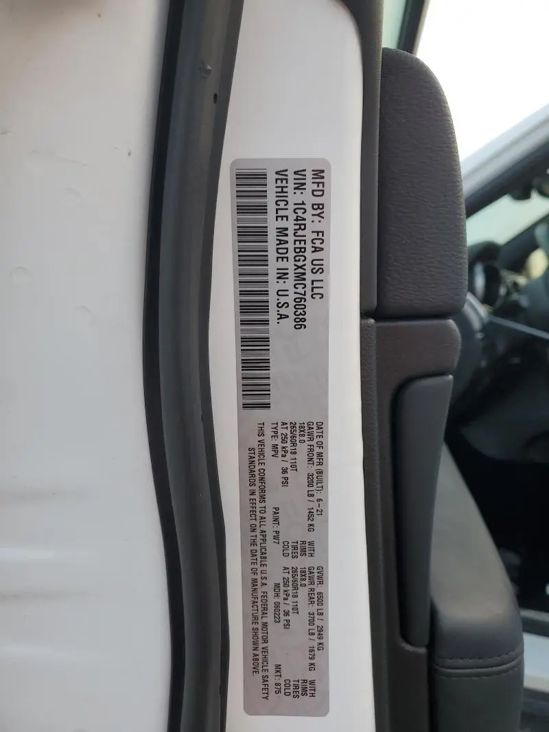 2021 JEEP GRAND CHEROKEE LIMITED  