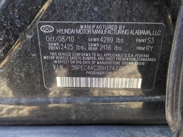 2011 HYUNDAI SONATA SE  
