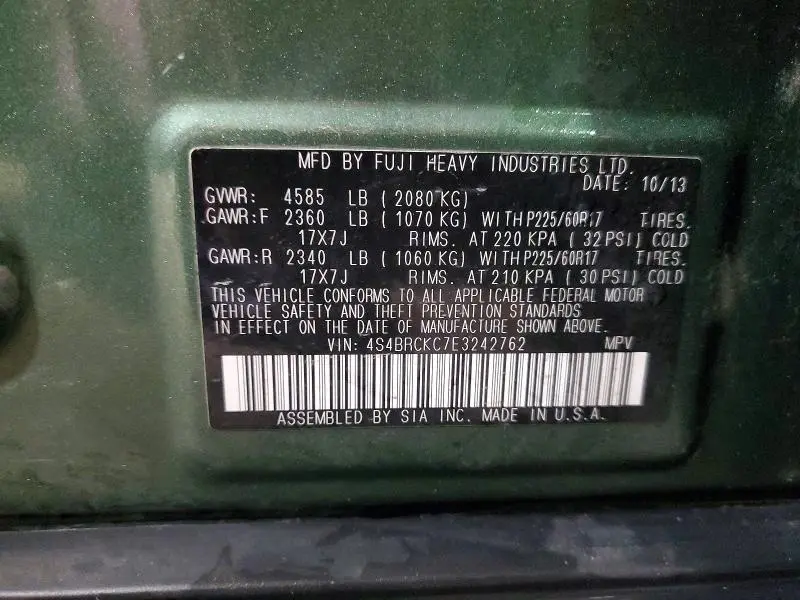 2014 SUBARU OUTBACK 2.5I LIMITED  