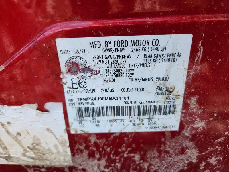 2021 FORD EDGE SEL  