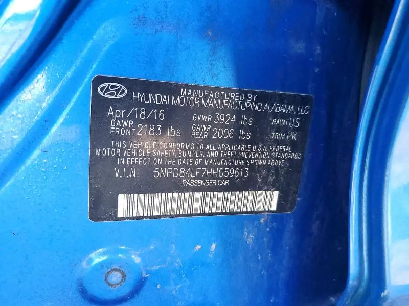 2017 HYUNDAI ELANTRA SE  