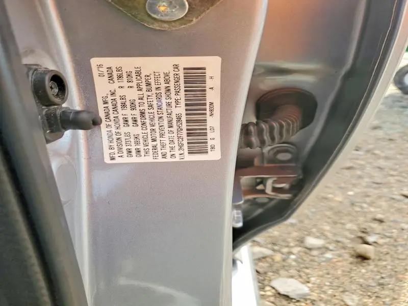 2016 HONDA CIVIC EX  
