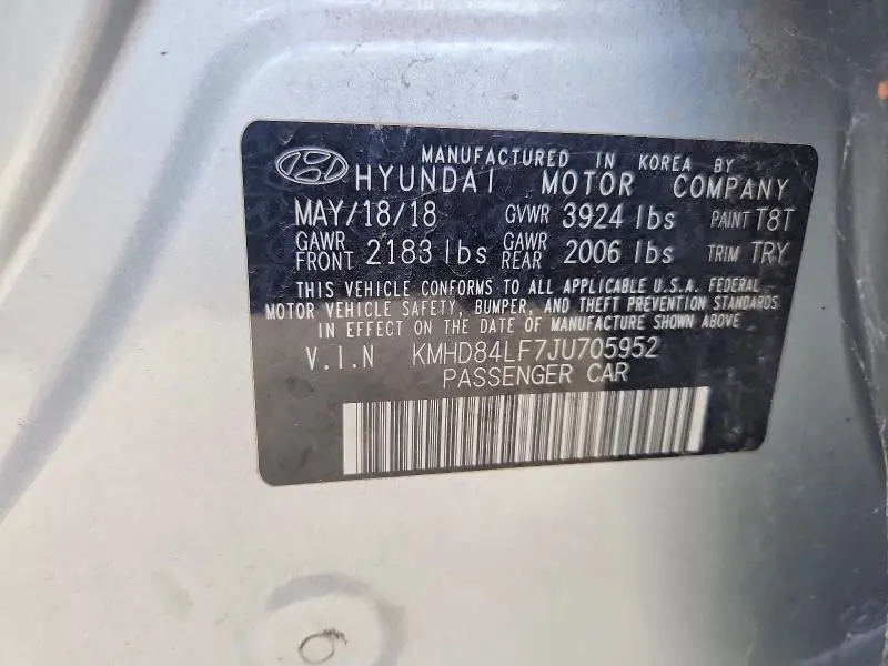 2018 HYUNDAI ELANTRA SEL  