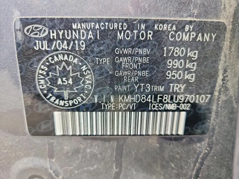 2020 HYUNDAI ELANTRA SEL  