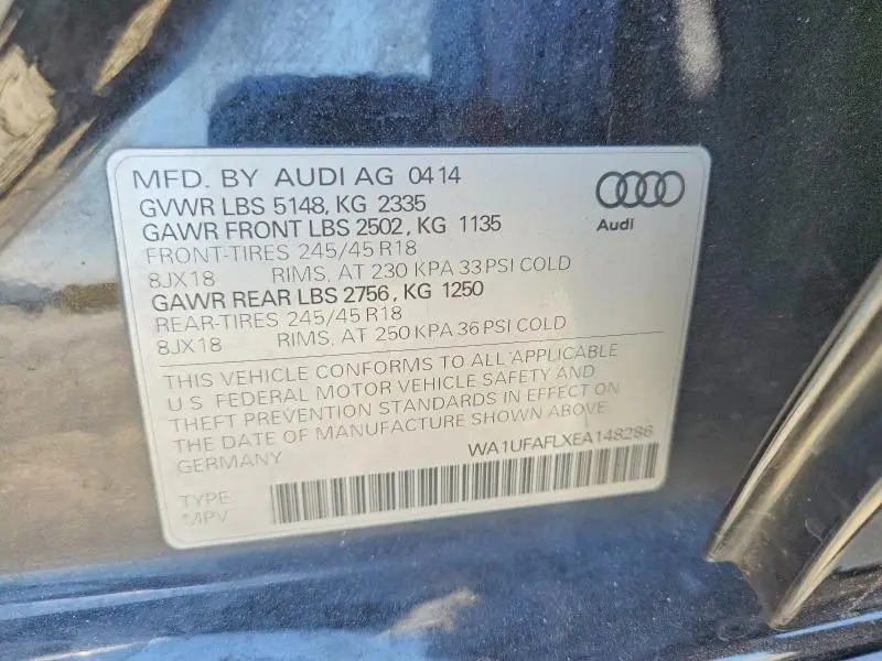 2014 AUDI A4 ALLROAD PREMIUM PLUS  