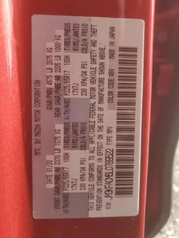 2020 MAZDA CX-5 TOURING  