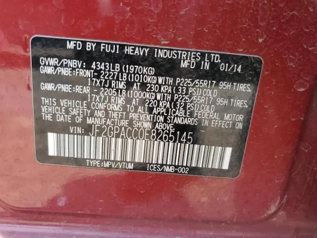 2014 SUBARU XV CROSSTREK 2.0 PREMIUM  
