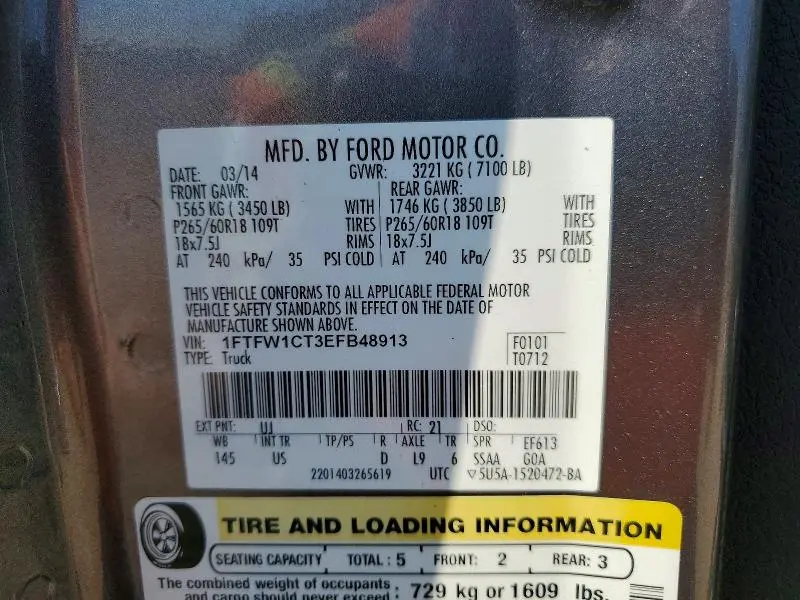 2014 FORD F150 SUPERCREW  