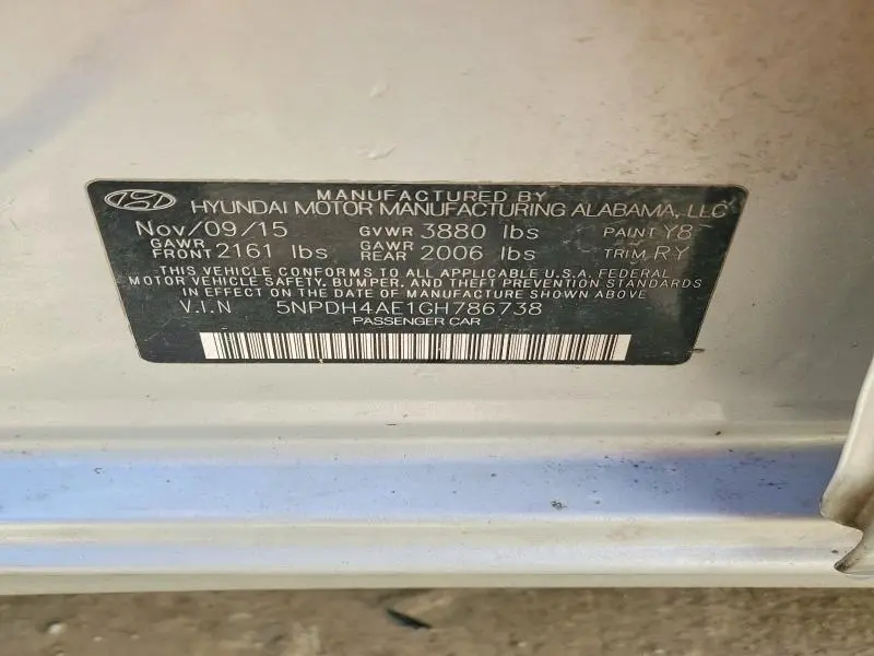 2016 HYUNDAI ELANTRA VALUE EDITION  