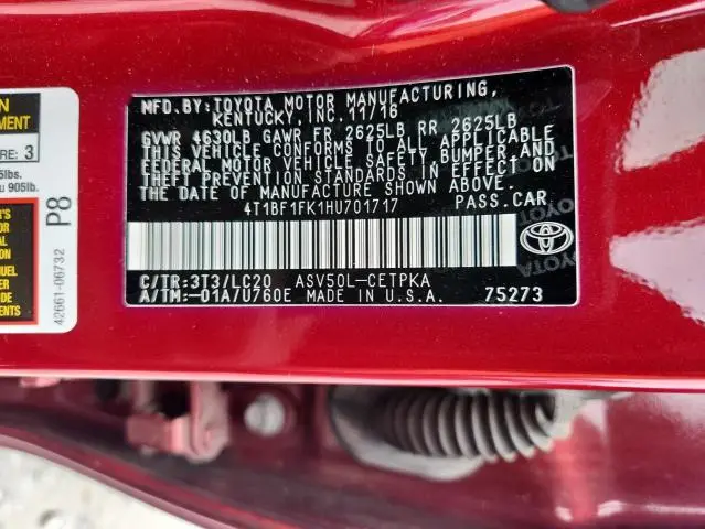 2017 TOYOTA CAMRY LE  