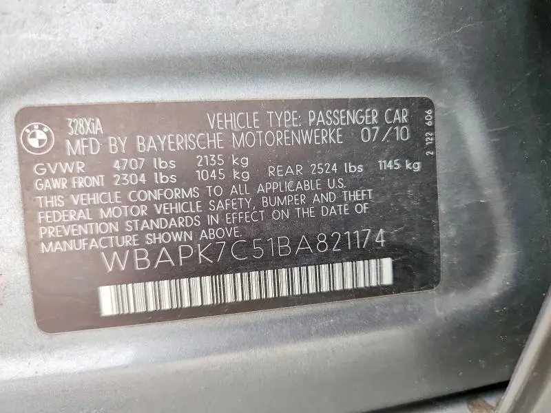 2011 BMW 328 XI  