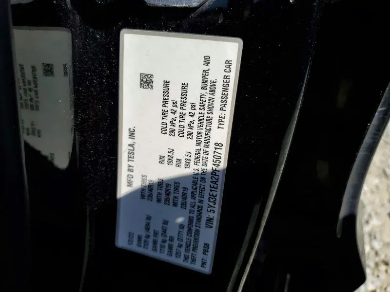 2023 TESLA MODEL 3   