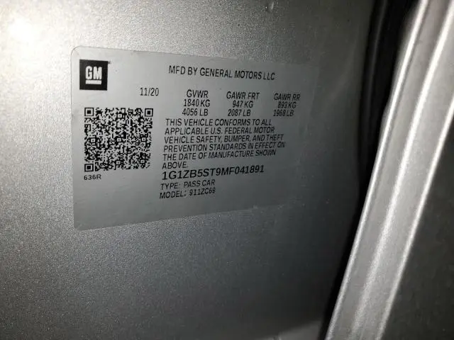 2021 CHEVROLET MALIBU LS  