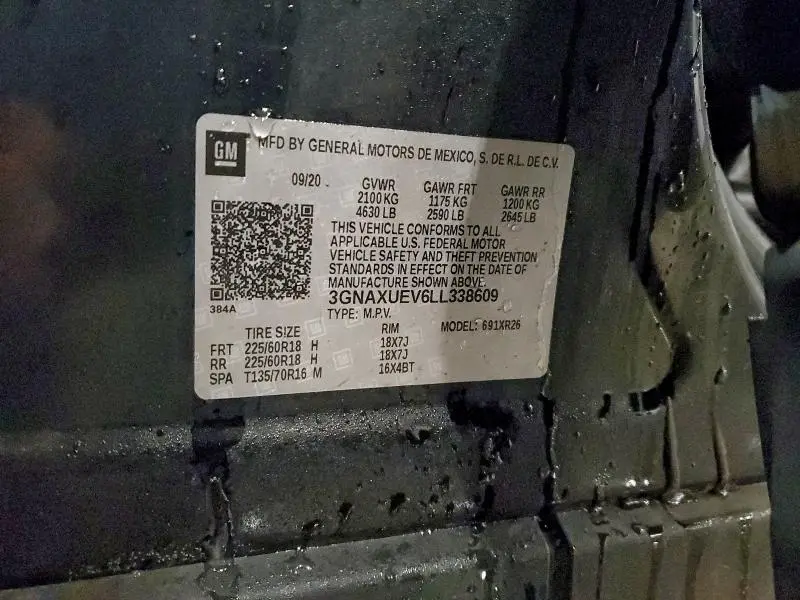 2020 CHEVROLET EQUINOX LT  