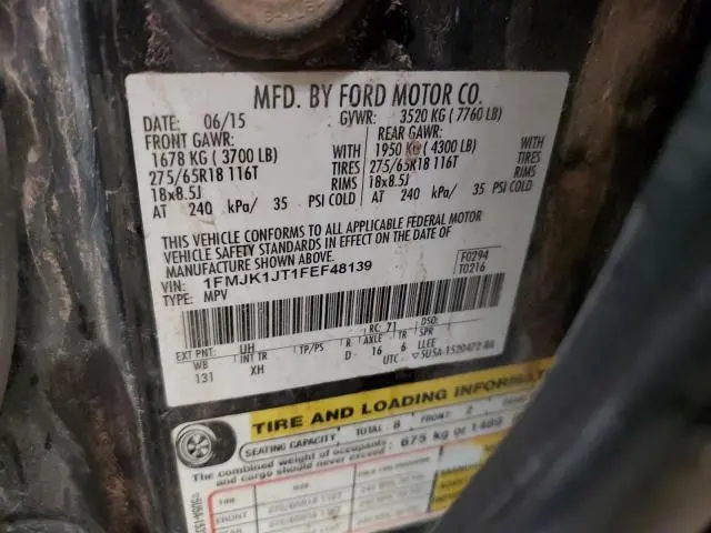 2015 FORD EXPEDITION EL XLT  