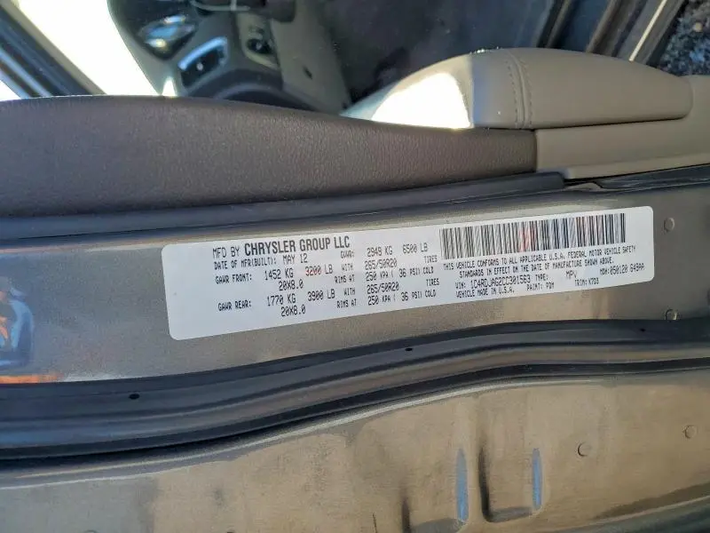 2012 DODGE DURANGO SXT  