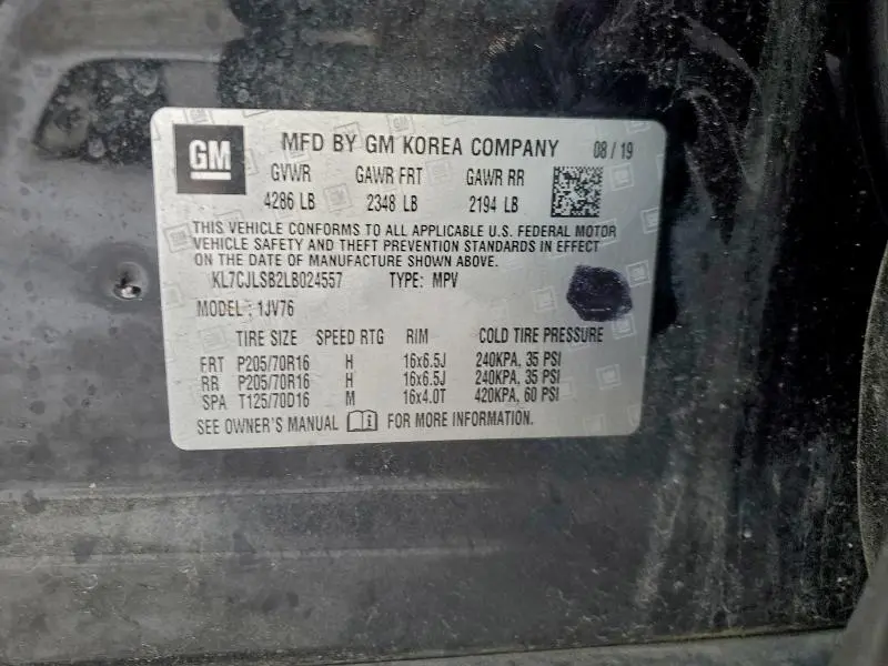 2020 CHEVROLET TRAX 1LT  