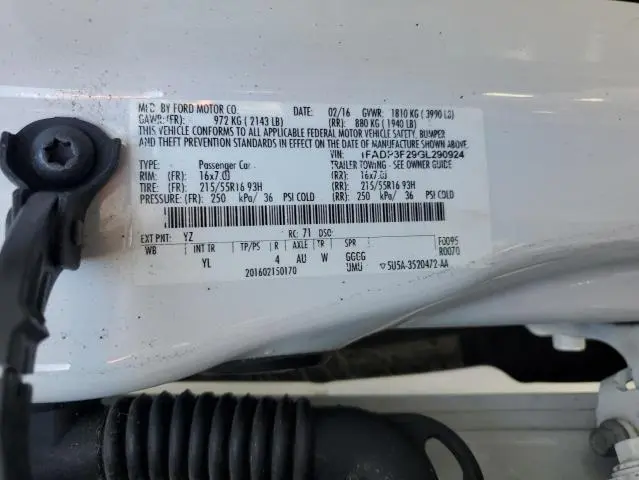2016 FORD FOCUS SE