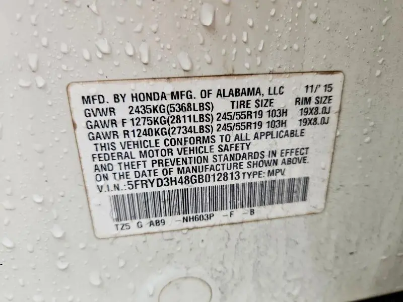 2016 ACURA MDX TECHNOLOGY  