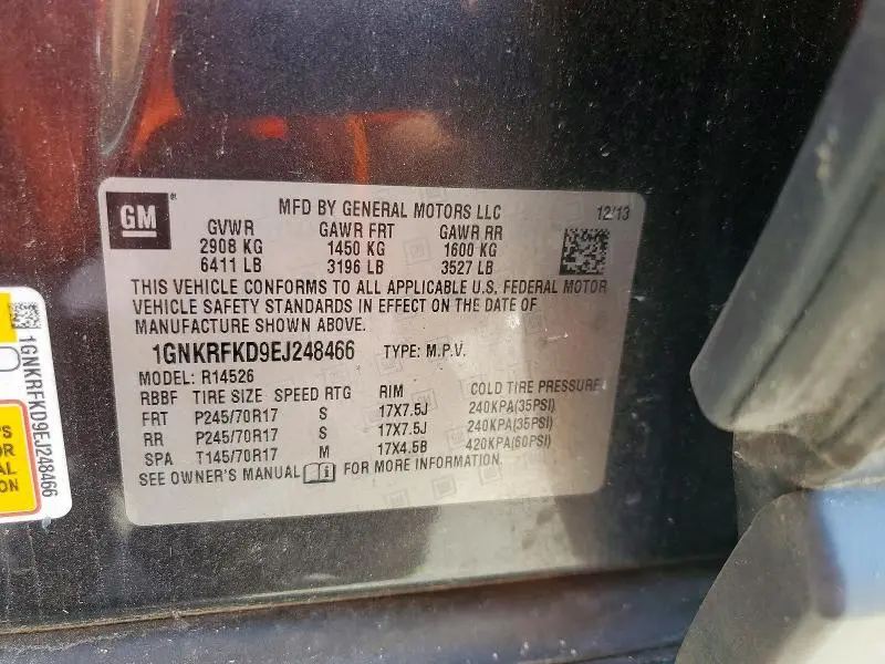 2014 CHEVROLET TRAVERSE LS  