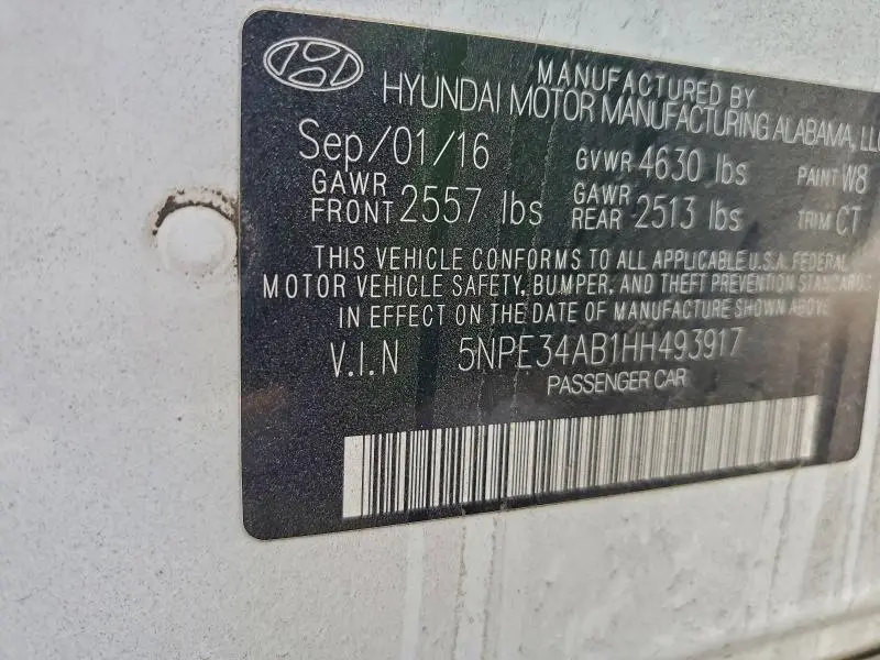 2017 HYUNDAI SONATA SPORT  