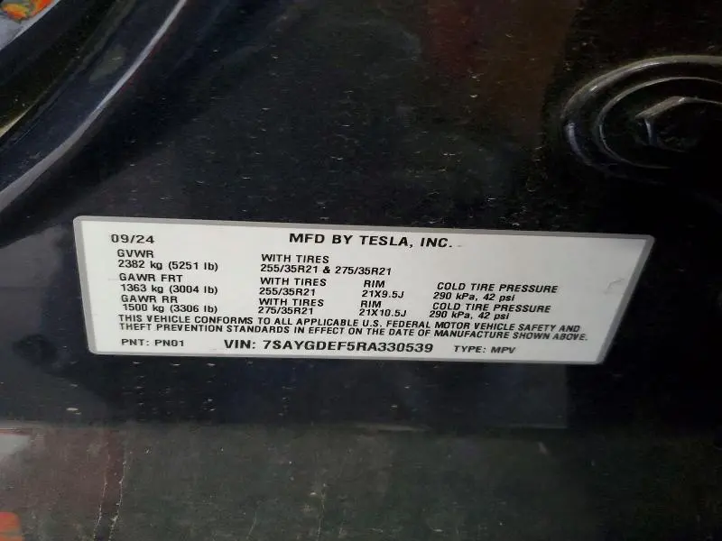 2024 TESLA MODEL Y   