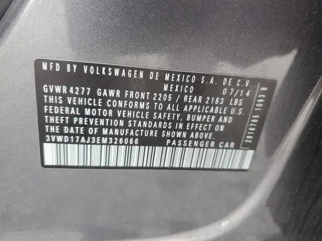 2014 VOLKSWAGEN JETTA SE  