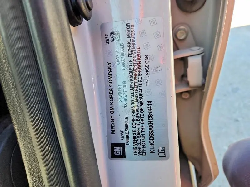 2017 CHEVROLET SPARK 1LT  