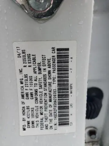 2017 HONDA ACCORD EXL  