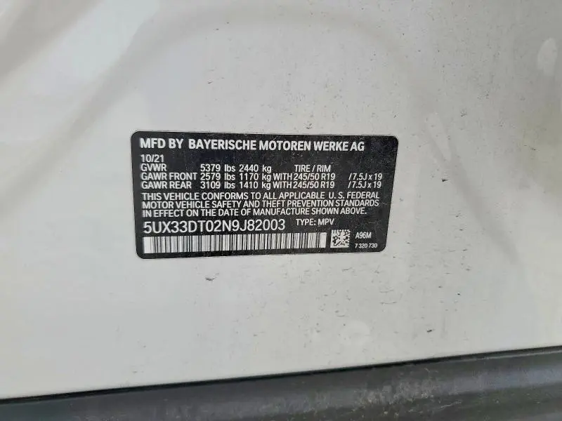 2022 BMW X4 XDRIVE30I  