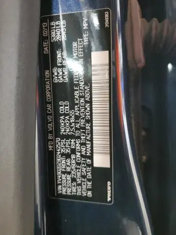 2013 VOLVO XC60 T6  