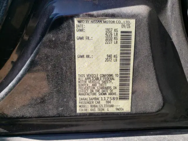 2017 NISSAN ALTIMA 2.5  