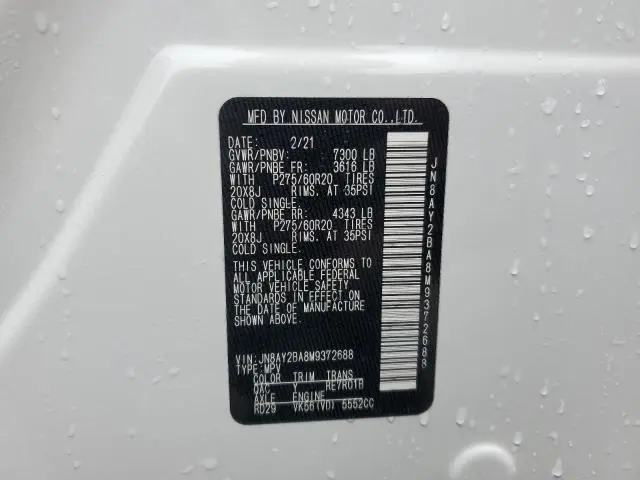 2021 NISSAN ARMADA SL