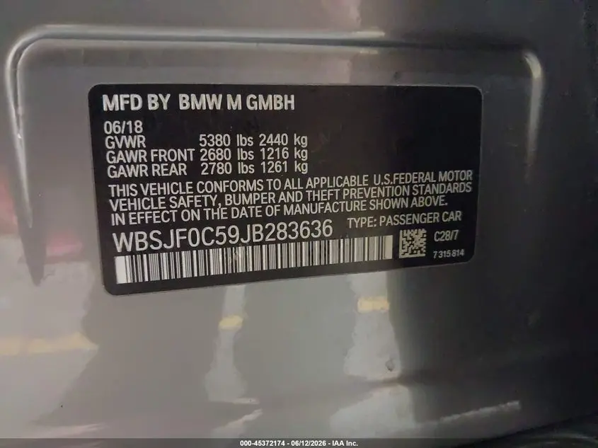 2018 BMW M5  