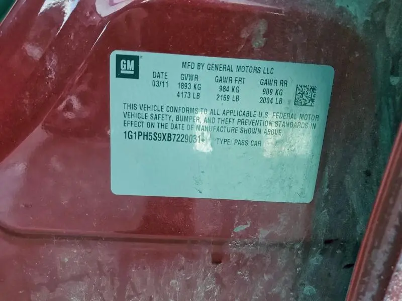 2011 CHEVROLET CRUZE LTZ  