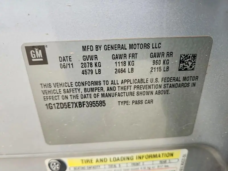 2011 CHEVROLET MALIBU 2LT  