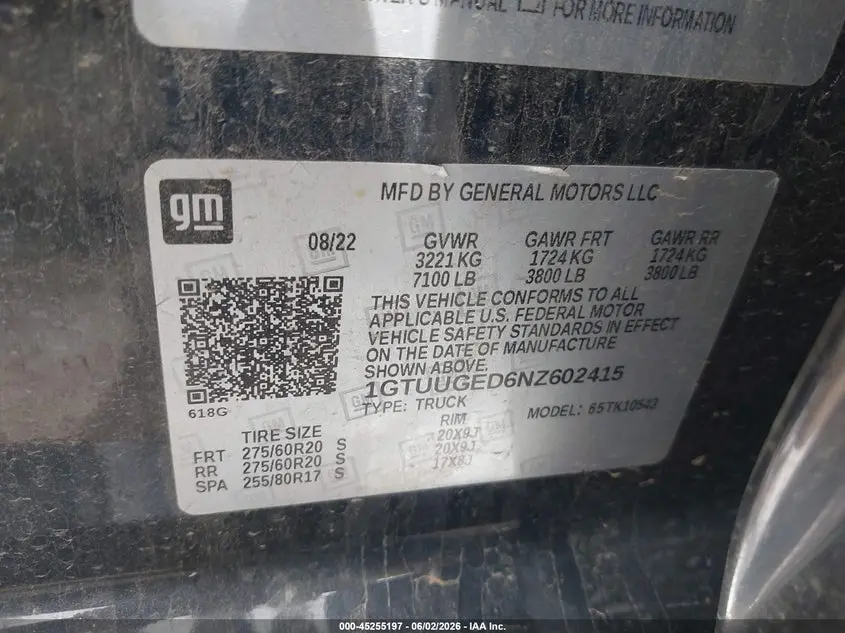 2022 GMC SIERRA 1500 4WD  SHORT BOX DENALI