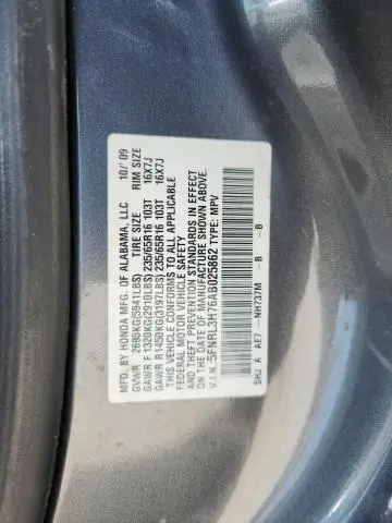 2010 HONDA ODYSSEY EXL  