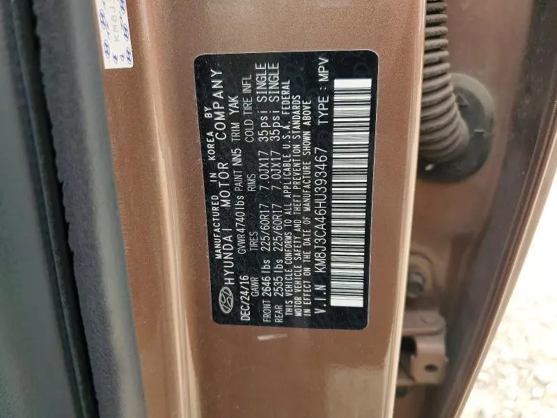 2017 HYUNDAI TUCSON SE  