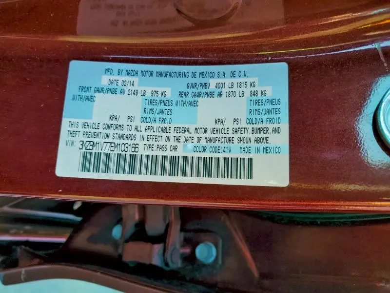2014 MAZDA 3 TOURING  
