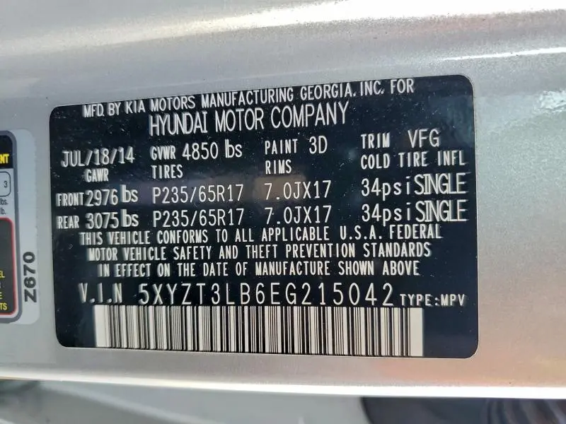 2014 HYUNDAI SANTA FE SPORT   