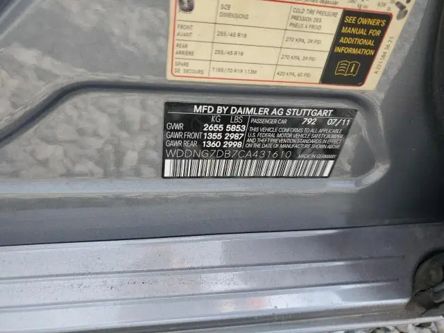 2012 MERCEDES-BENZ S 550