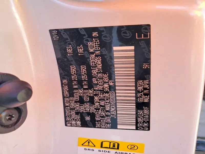 2017 LEXUS RX 350 BASE  