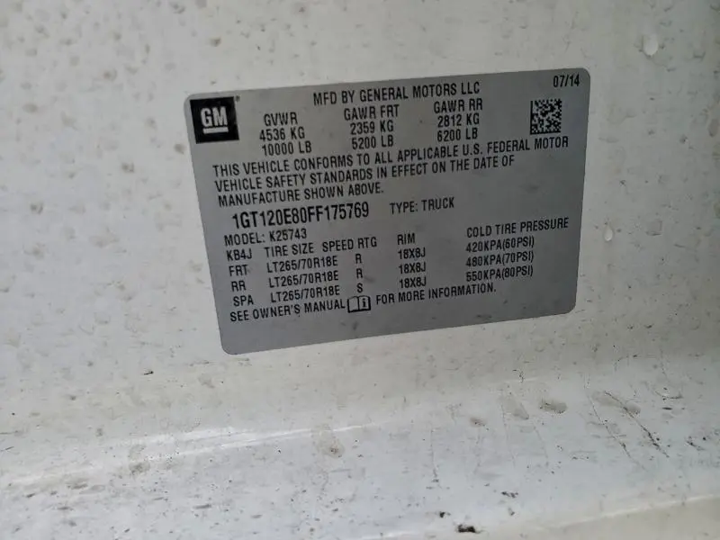 2015 GMC SIERRA K2500 DENALI  