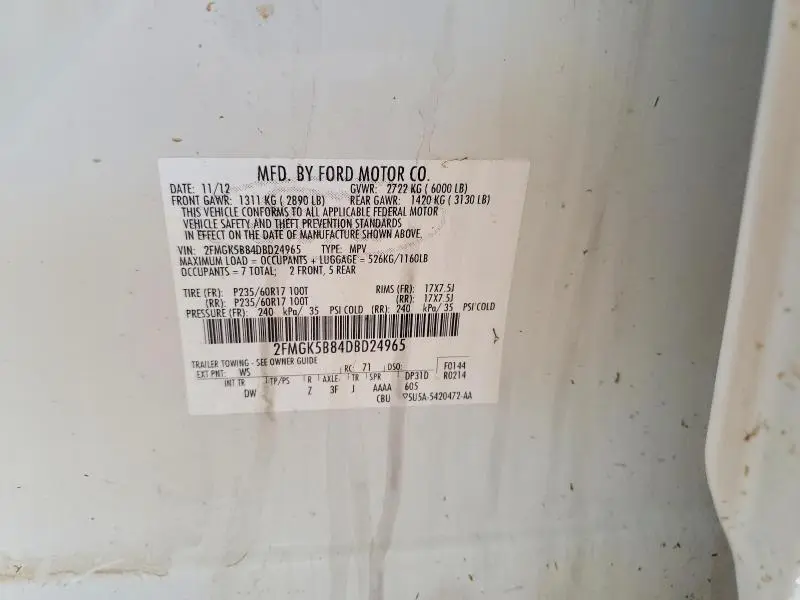 2013 FORD FLEX SE  